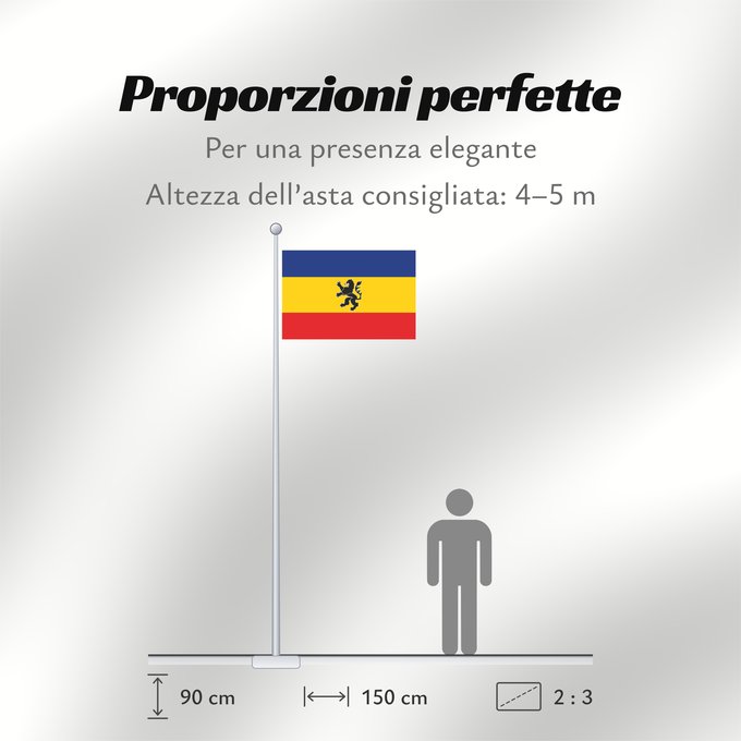 Proporzioni della bandiera: Lo Prado	Lo Prado, Chile