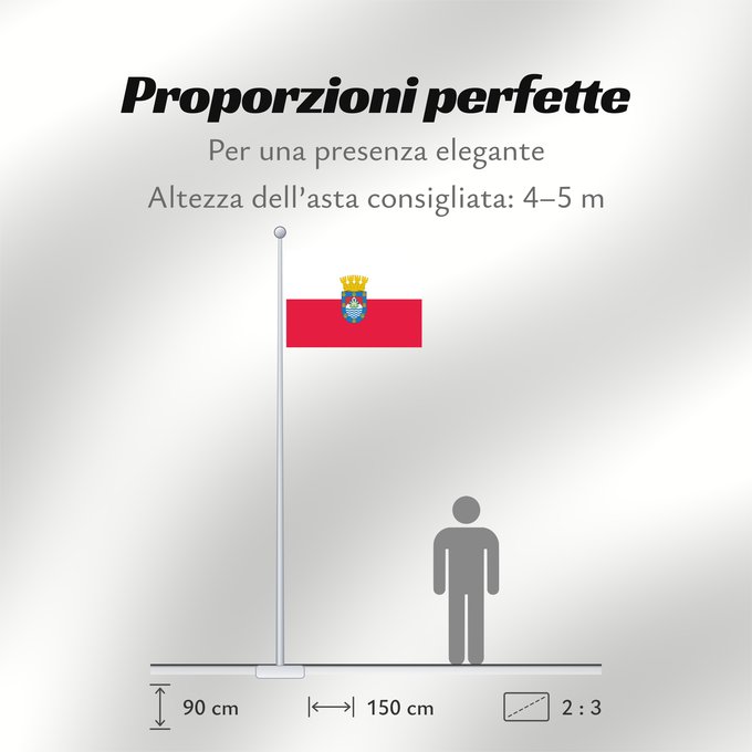 Proporzioni della bandiera: Renca	Renca, Chile