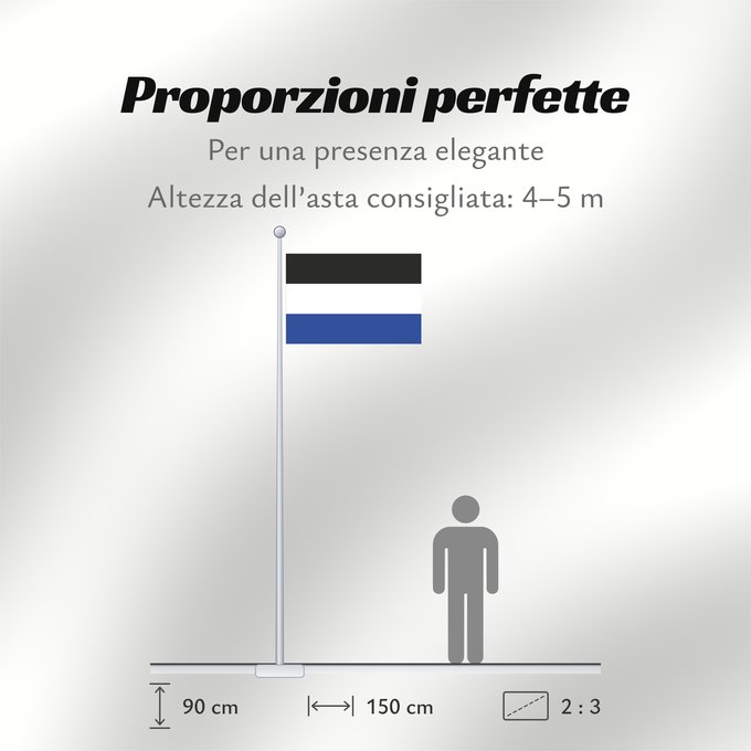 Proporzioni della bandiera: BRUNTAL TRICOLOR