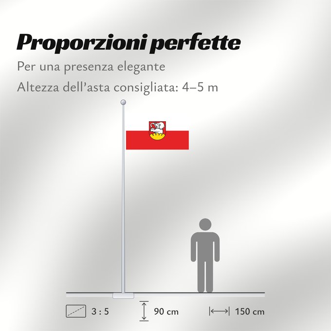 Proporzioni della bandiera: Wiesensteig (Region Stuttgart)