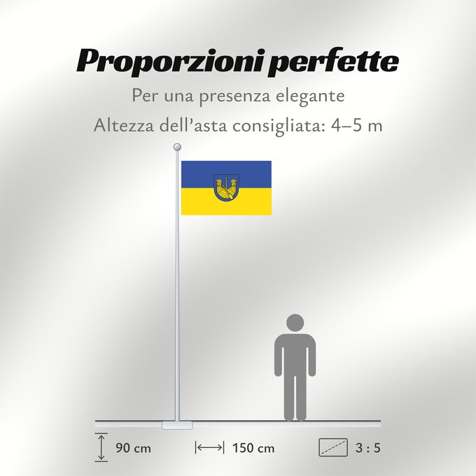 Proporzioni della bandiera: Untermünkheim (Nördliches Baden-Württemberg)