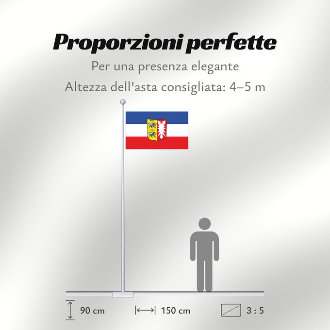 Proporzioni della bandiera: Schleswig-Holstein