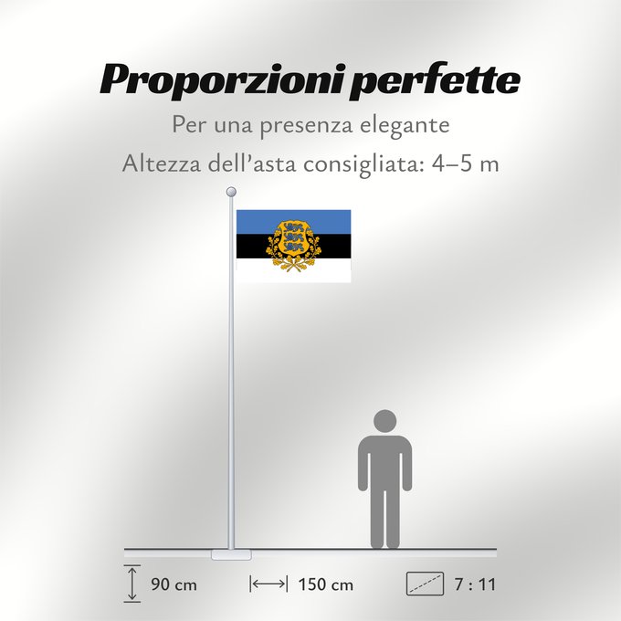 Proporzioni della bandiera: President of Estonia	Presidential Standard of Estonia	Étendard présidentiel de l'Estonie	Estandarte Presidencial de Estonia	Standarte des estnischen Präsidenten	Stendardo presidenziale dell'Estonia