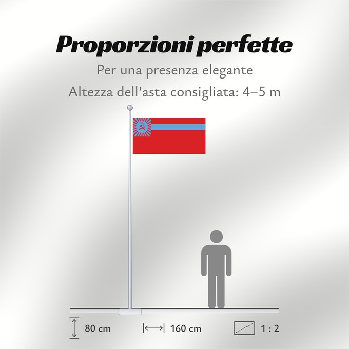 Proporzioni della bandiera: Georgian Soviet Socialist Republic  1951–1990	File of Georgian Soviet Socialist Republic	RSS de Géorgie (1951–1990)	RSS de Georgia (1951–1990)	Georgische SSR (1951–1990)	RSS Georgiana (1951–1990)	Republica Socialista Soviética da Geórgia	საქართველოს სსრ-ი