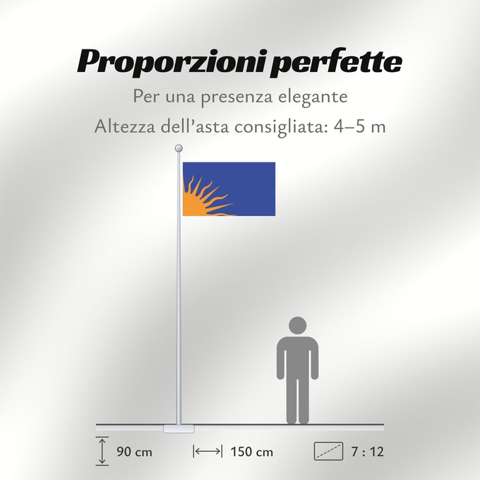 Proporzioni della bandiera: Sunburst	Modern design of the Irish nationalist  Sunburst flag