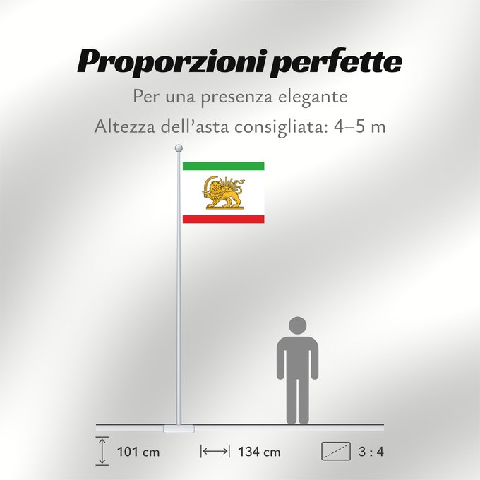 Proporzioni della bandiera: Amir Kabir	Persian Flag introduced by Amir Kabir