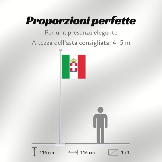 Proporzioni della bandiera: Italy  1860	Kingdom of Italy (Royal Army model 1860)	Royaume d'Italie (modèle de l'Armée royale 1860)	Reino de Italia (modelo del Ejército Real 1860)	Königreich Italien (Modell der königlichen Armee 1860)	Regno d'Italia (modello Regio Esercito 1860)	Kingd