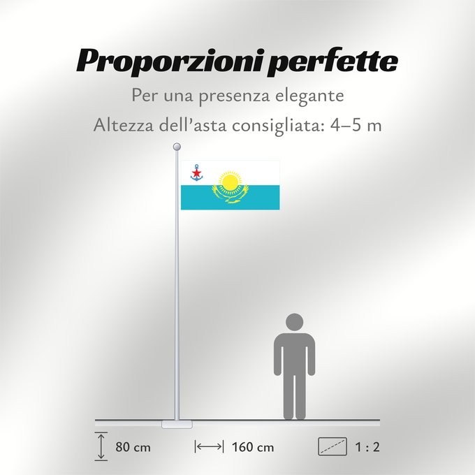 Proporzioni della bandiera: Naval Ensign of Kazakhstan