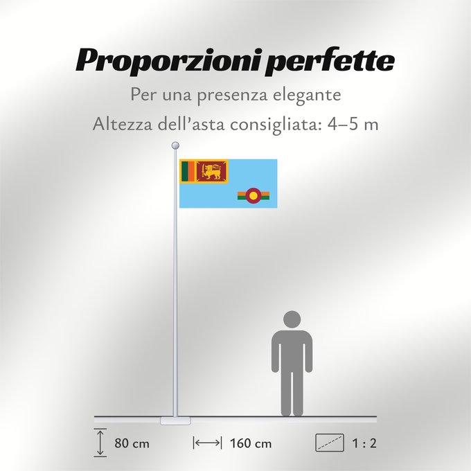 Proporzioni della bandiera: Ensign of the Royal Ceylon Air Force