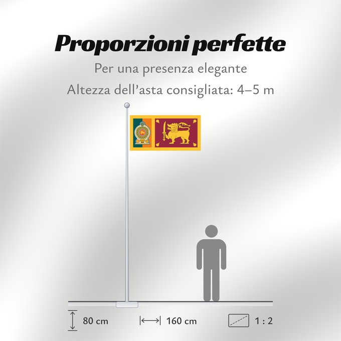 Proporzioni della bandiera: Sri Lankan Army
