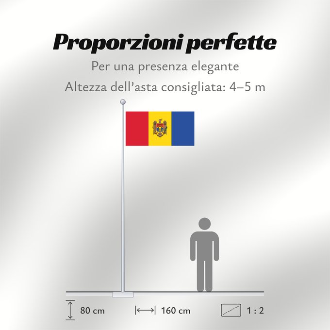 Proporzioni della bandiera: Moldova  reverse	Moldova (reverse)	Moldavie (revers)	Moldavia (reverso)	Moldau (Revers)	Moldavia (rovescio)	Стягул Републичий Молдова	Republicii Moldova, revers