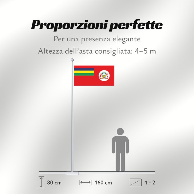 Proporzioni della bandiera: Civil Ensign of Mauritius	Mauritius - Civil Ensign	Maurice - Pavillon civil	Mauricio - Bandera civil	Mauritius - Zivilschiffsflagge	Mauritius - Bandiera civile
