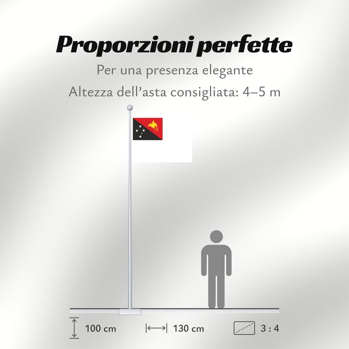 Proporzioni della bandiera: Naval Ensign of Papua New Guinea