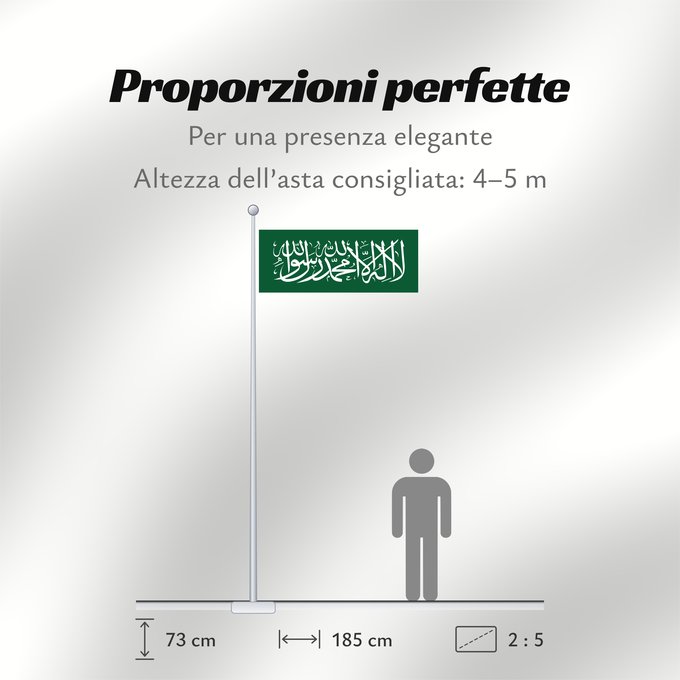 Proporzioni della bandiera: Thuluth script from the flag of Saudi Arabia