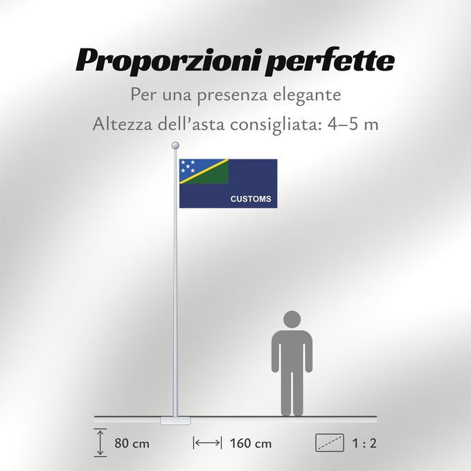 Proporzioni della bandiera: Customs Ensign of the Solomon Islands
