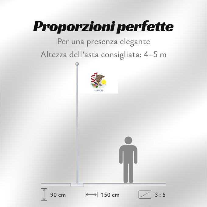 Proporzioni della bandiera: Illinois