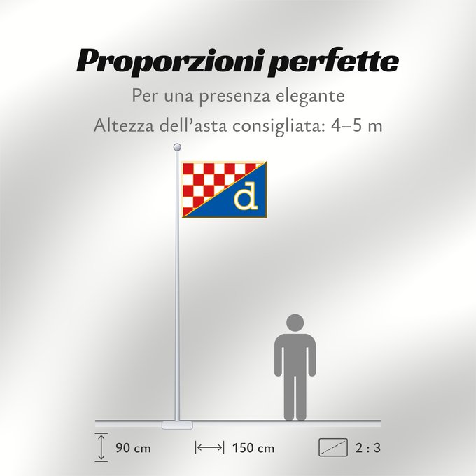 Proporzioni della bandiera: GNK Dinamo Zagreb