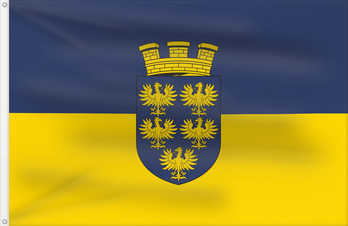 Bandiera, con due occhielli metallici e lato dell'asta rinforzato: Lower Austria	Blue-Yellow. Flag of Lower Austria &amp; Ukraine	Basse-Autriche	Baja Austria	Blau-Gelb	Bassa Austria