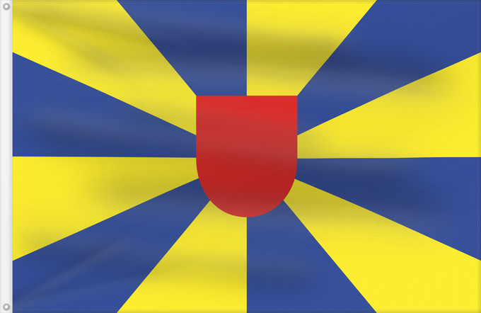 Bandera, con dos ojales metálicos y lado del asta reforzado: West Flanders Flandre-Occidentale Flandes Occidental Westflandern Fiandre occidentali
