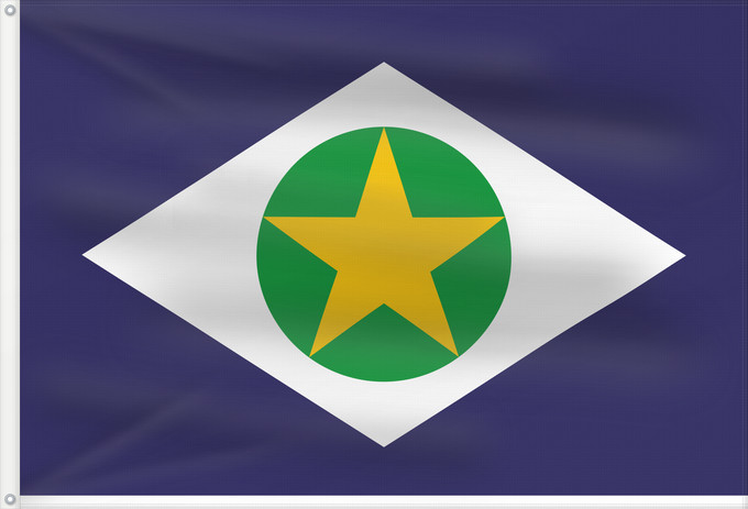 Flag, with two metal eyelets and reinforced hoist: Mato Grosso	State of Mato Grosso, Brazil	Mato Grueso	Mato Grosso, Brasil