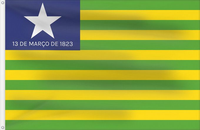 Flag, with two metal eyelets and reinforced hoist: Piauí