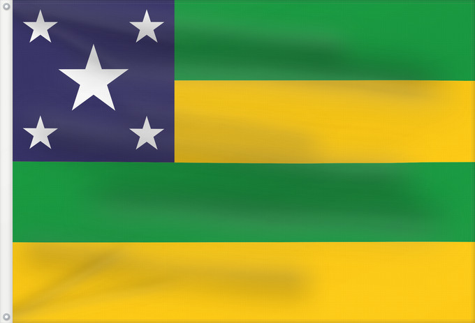 Flag, with two metal eyelets and reinforced hoist: Sergipe	State of Sergipe, Brazil	Sergipe, Brasil