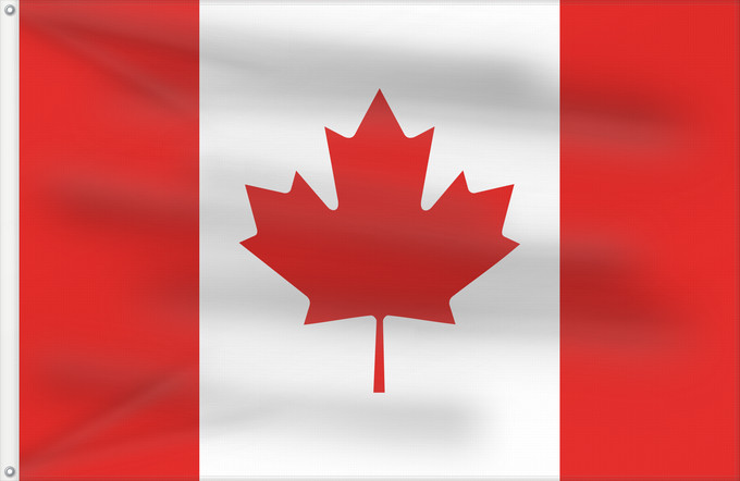 Flag, with two metal eyelets and reinforced hoist: Canada Canadá Kanada