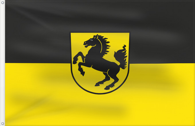 Drapeau, avec deux œillets métalliques et guindant renforcé : Stuttgart, Landeshauptstadt (Region Stuttgart)