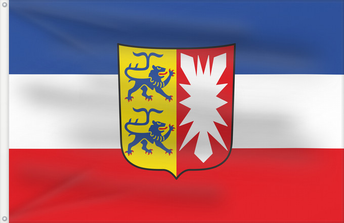 Bandera, con dos ojales metálicos y lado del asta reforzado: Schleswig-Holstein