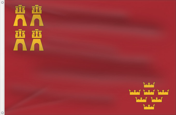 Flag, with two metal eyelets and reinforced hoist: Region of Murcia	Autonomous Community of the Region of Murcia	région de Murcie	Comunidad Autónoma de la Región de Murcia	Region Murcia 	Murcia