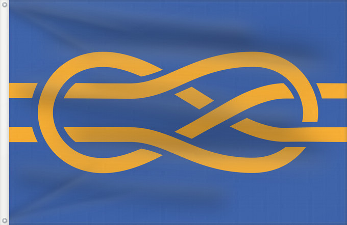 Drapeau, avec deux œillets métalliques et guindant renforcé : FIAV	Fédération internationale des associations vexillologiques   International Federation of Vexillological Associations	Fédération internationale des associations vexillologiques	Federación Internacional de Asociaciones Vexilológicas	FIAV (International