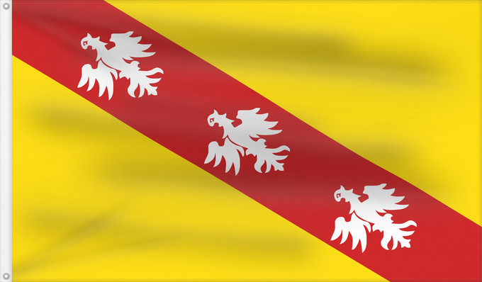 Flag, with two metal eyelets and reinforced hoist: Lorraine Region Lorraine in France Région Lorraine en France Lorena Lorena