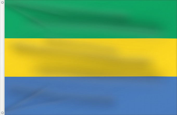 Bandera, con dos ojales metálicos y lado del asta reforzado: Gabon Gabón Gabun Gabão علم جمهوريةالغابون Banniel Gabon Gabons Gabono Gabongo bandera پرچم گابن Drapél du Gabon Dalapo ya Ngabu Bɛndɛ́lɛ ya Gabɔ́ Bendêre tî Gaböon