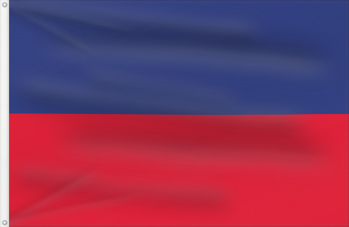 Flag, with two metal eyelets and reinforced hoist: Haiti  civil	Civil flag of Haiti	Haïti	Haití	Haiti