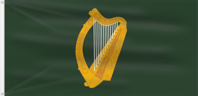 Bandera, con dos ojales metálicos y lado del asta reforzado: Leinster	W Leinster