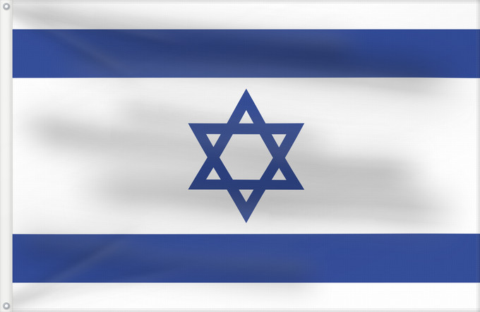 Flag, with two metal eyelets and reinforced hoist: Israel	D Israël	Israeliana	Israël	Israhēls fana	علم دولة إسرائيل	ܐܬܐ ܕܐܝܣܪܐܝܠ	Сьцяг Дзяржавы Ізраілю	Izraele	Israels	Σημαία του Ισραήλ	Israelo	پرچم اسرائیل	Iosrael	Brattagh Israel	דגל ישראל	Izraela	Izrael	Իսրայել դրոշը	Li flagga del Israel	ისრაელის დროშა	