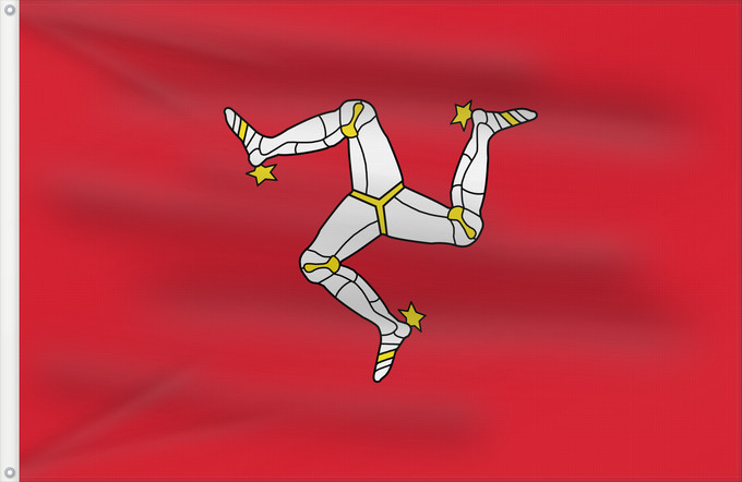 Flag, with two metal eyelets and reinforced hoist: Isle of Man	L île de Man	Isla de Man	Insel Man	Dell Isola di Man	Man	Ilha de Man	Wyspy Man	Manes	علم مان	Sciag Vostrava Men / Сцяг Вострава Мэн	Ściag Vyspy Men / Сьцяг Выспы Мэн	Banniel Manav	Ostrva Man	Ostrova Man	Ynys Manaw	Isle of Mans	Σημαία της Νήσου