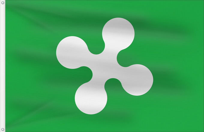 Flagge, mit zwei Metallösen und verstärktem Besatzband: Lombardy Italian region Lombardy Lombardie Lombardía Lombardei Regione italiana Lombardia
