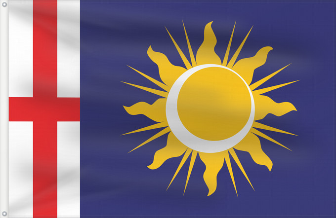 Flag, with two metal eyelets and reinforced hoist: Milan Province	Province of Milan	Province de Milan	Provincia de Milano	Provinz Mailand	Provincia di Milano