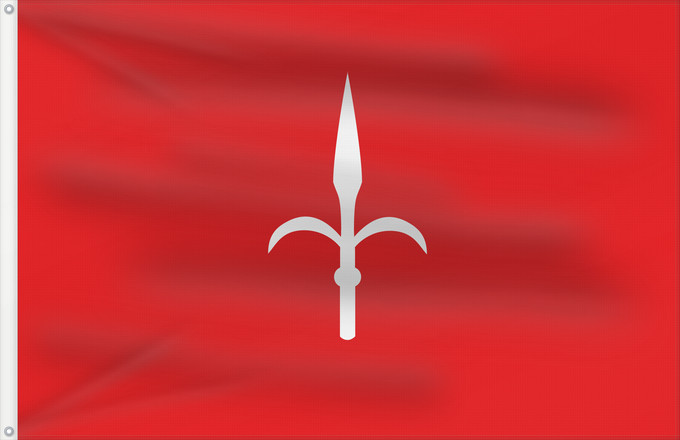 Drapeau, avec deux œillets métalliques et guindant renforcé : Free Territory Trieste	Free Territory of Trieste	Province de Trieste	Provincia de Trieste	Freien Territoriums Triest	Territorio Libero di Trieste	Slobodnog Teritorija Trsta	Slobodne Teritorije Trst	Застава Слободне Територије Трст