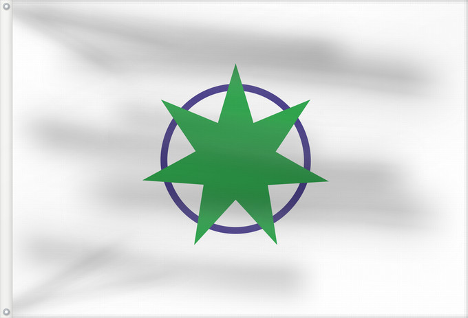 Drapeau, avec deux œillets métalliques et guindant renforcé : Aomori