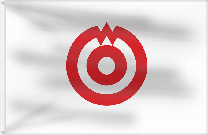 Bandera, con dos ojales metálicos y lado del asta reforzado: Yamaguti [Yamaguchi]