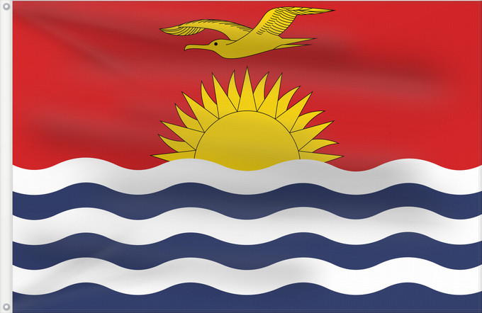 Bandera, con dos ojales metálicos y lado del asta reforzado: Kiribati	Kiribatov