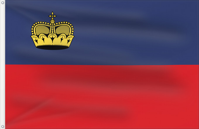 Drapeau, avec deux œillets métalliques et guindant renforcé : Liechtenstein Сцяг Ліхтэнштэйна Liĥtenŝtejno Liechtensteingo bandera Ala Liechtensteinê Dal Liechtenstein Флаг Лихтенштейна Lihtenštajna Прапор Ліхтенштейну
