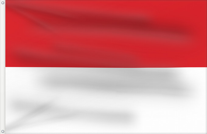 Flagge, mit zwei Metallösen und verstärktem Besatzband: Monaco	Mónaco	Monako	Сцяг Манака	Monacos	پرچم موناکو	Bandêa de Mu̍negu	Monaka	Прапор Монако