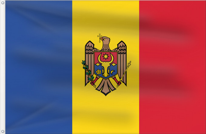 Flag, with two metal eyelets and reinforced hoist: Moldova	Moldavie	Moldavia	Moldawien (Republik Moldau)