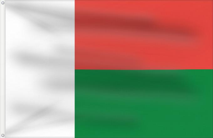 Flag, with two metal eyelets and reinforced hoist: Madagascar Madagaskar
