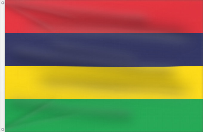 Bandera, con dos ojales metálicos y lado del asta reforzado: Mauritius	Maurice	Mauricio	মরিশাসের জাতীয় পতাকা।	Прапор Маврикію