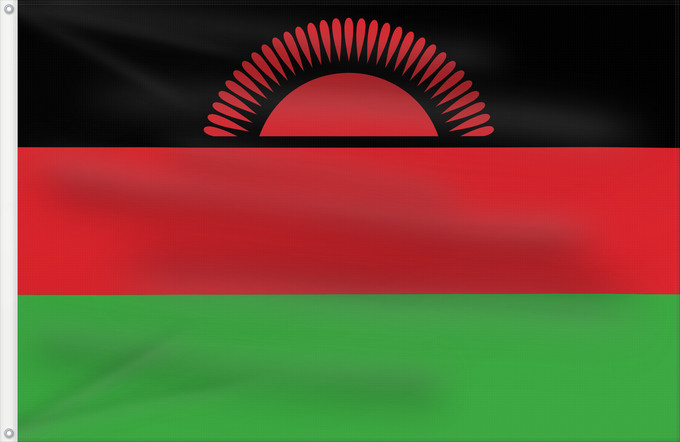 Drapeau, avec deux œillets métalliques et guindant renforcé : Malawi	Malaui	የማላዊ ሰንደቅ ዓላማ	علم ملاوي	Malawis	Malavio	Maláive	Mbendera ya Malaŵi	Флаг Малави	Malavija	Malaawi