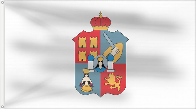 Bandera, con dos ojales metálicos y lado del asta reforzado: Tabasco